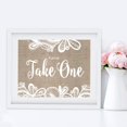 thumbnail image 4 of Please Take One Burlap Lace Wedding Party Signs, 4 of 7