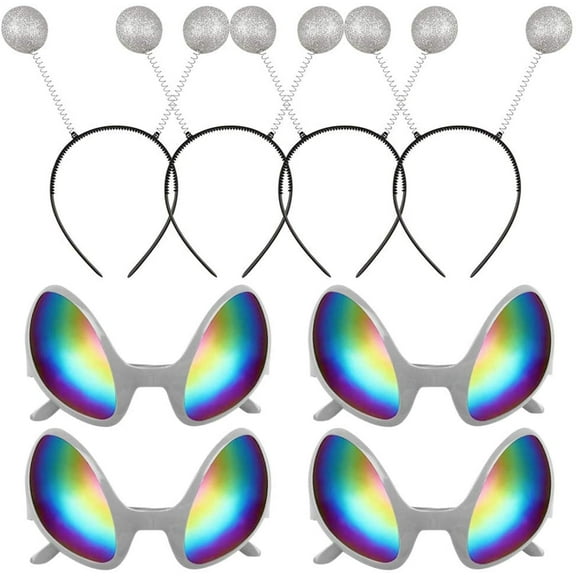 6 Pairs Sparkle Rhinestone Sunglasses Creative Party Eye Glasses Costume for Men Women