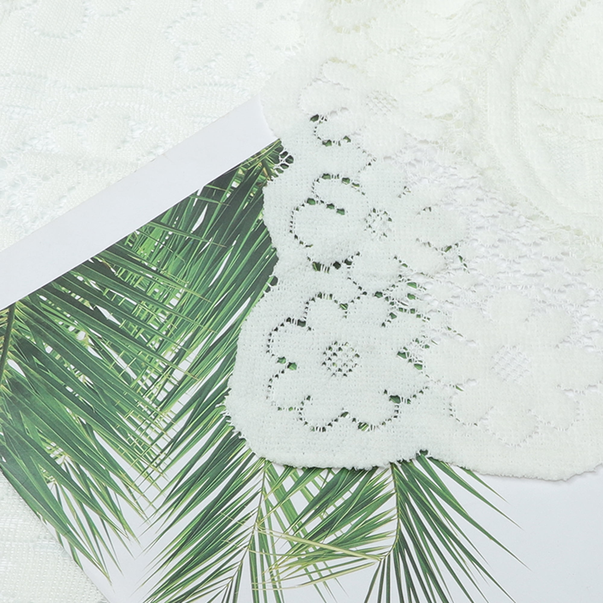 Unique Bargains Lace Rectangle Tablecloths Floral Design 31.5"x31.5"