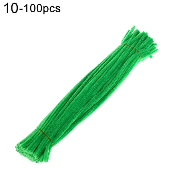 Flmtop 100Pcs Chenille Stems Pipe Cleaners Twist Rods Kids DIY Craft Educational Toy