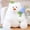 Sitting Flower Bear - White, variant on Cute Chubby Bear Plush Toy with Red Rose, Soft Fluffy Stuffed Animal, Romantic Huggable Bear Plushie for Valentine’s Day & Gift