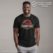 Mens Jurassic Park T Rex Logo Graphic Tee Black Large