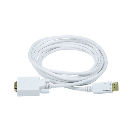 UPC: 0844660060208 | Monoprice 10  DisplayPort Male to VGA Male 28AWG Cable White 106020