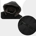 thumbnail image 6 of Lovskoo Men's Fleece Lined Winter Coat Quilted Puffer Jackets Solid Color Thick Windproof Pocket Zipper Hooded Outdoor Jacket Black, 6 of 9