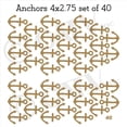 thumbnail image 2 of Anchors Nautical Vinyl Wall Pattern Decal Stickers (4"H x 2.75"W, Metallic Gold), 2 of 2