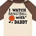 thumbnail image 4 of Inktastic I Watch Basketball with Daddy Boys Long Sleeve Baby Bodysuit, 4 of 5