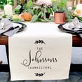 thumbnail image 2 of Personalized Last Name Thanksgiving Cotton Canvas Table Runner, 2 of 2