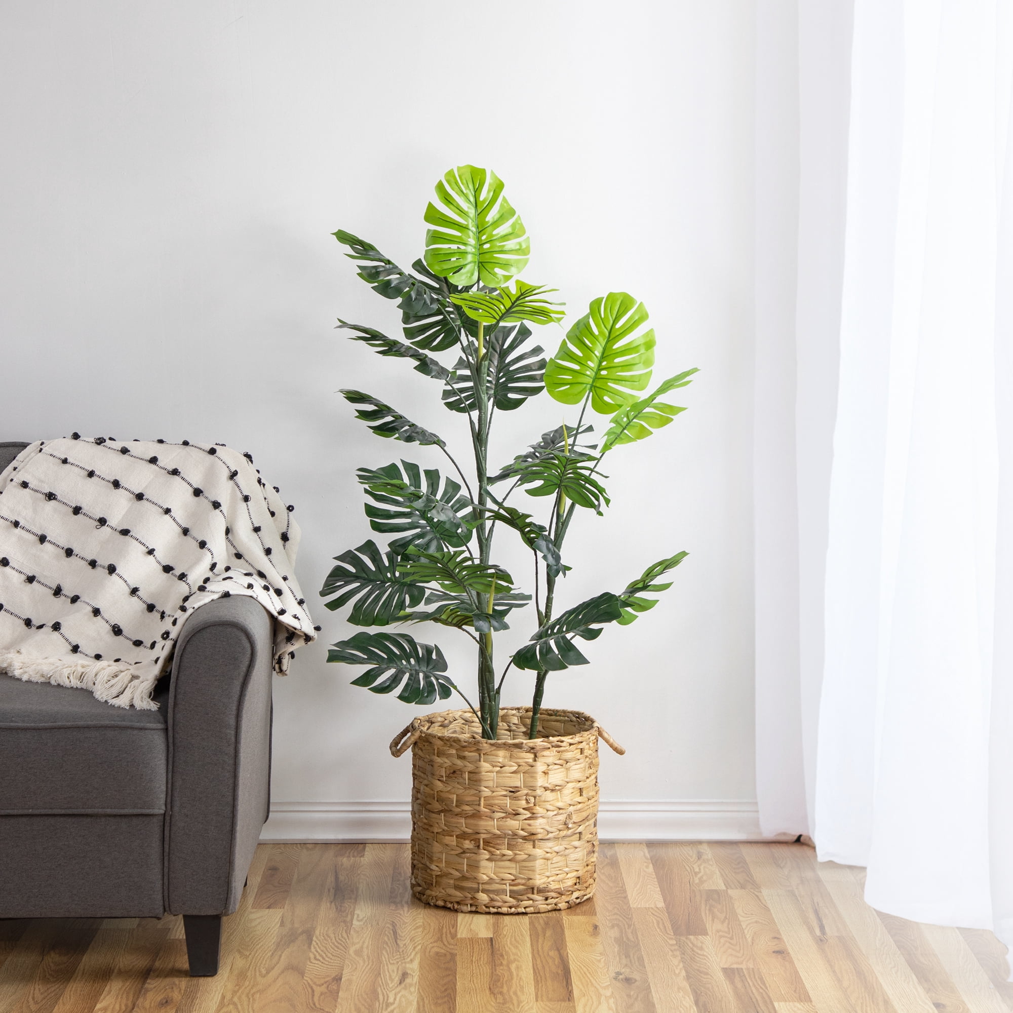 Northlight 50" Potted Green Artificial Monstera Plant