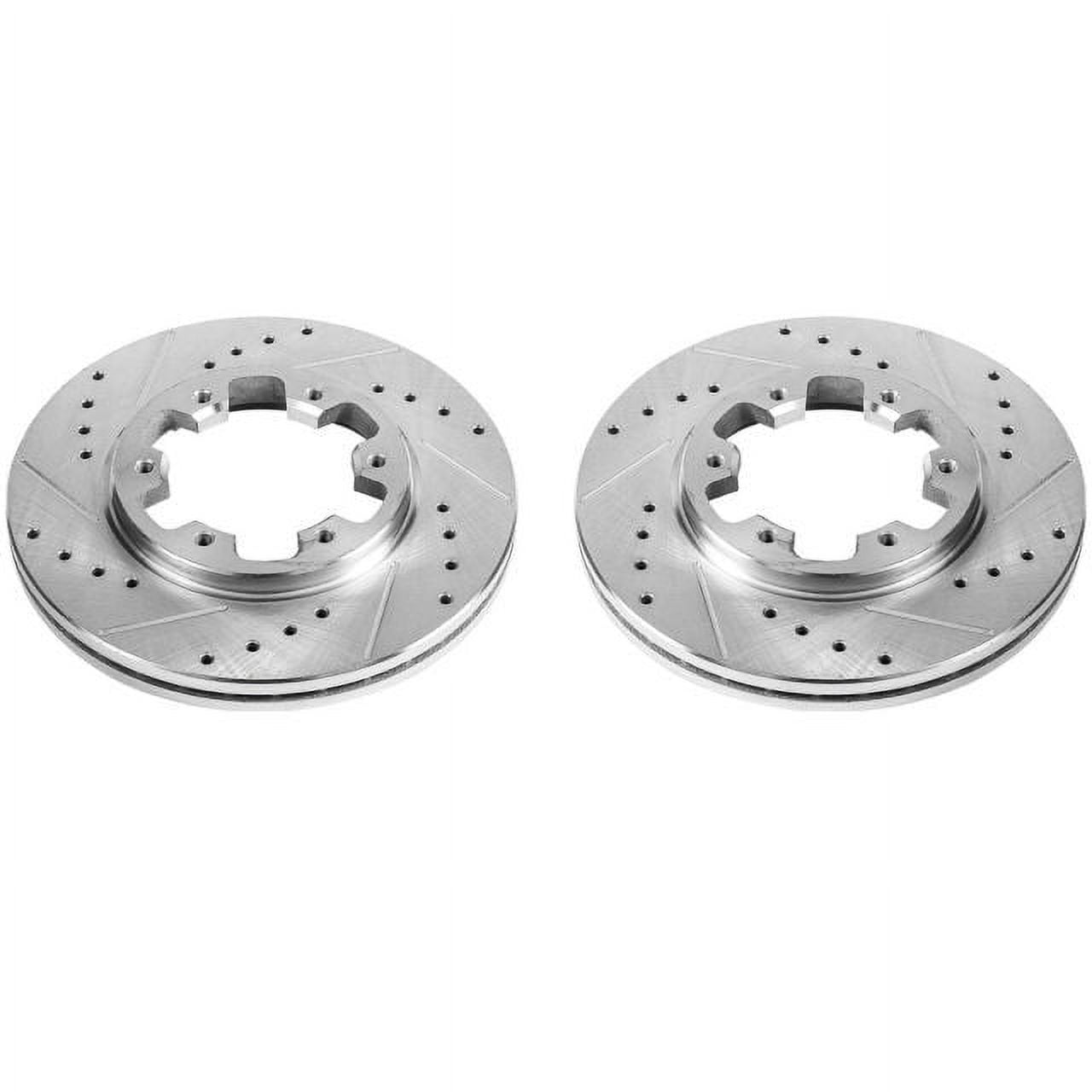 Power Stop Front Pair of Drilled and Slotted Brake Rotors JBR360XPR