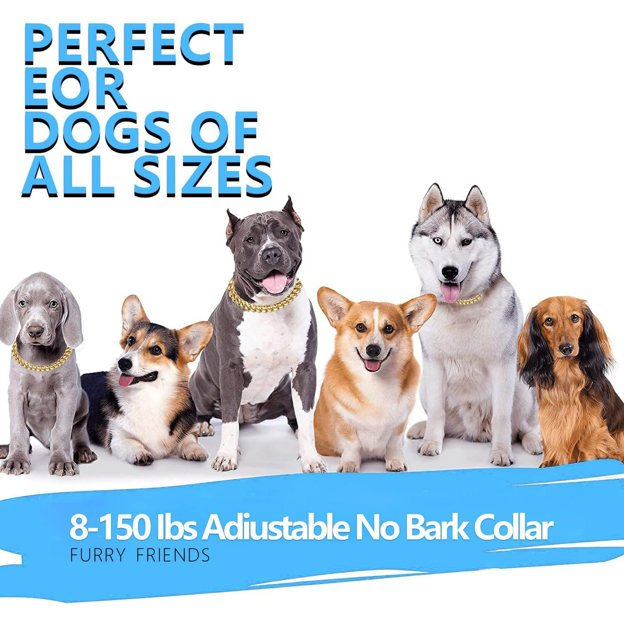 Gold Chain Dog Collar 15mm Thick Choke Collar for Dog 18K Gold Dog Chain Cuban Link Dog Collar Stainless Steel Chain Collar Heavy Duty Metal Chew Proof for Medium Large Dogs Choker