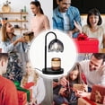thumbnail image 5 of BEEPRINCESS Candle Warmer Lamp with Timer and Dimmable Light, Adjustable Height Jar Candle Warmer, Black Glass Shade, 2 Bulbs, 5 of 7