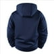 thumbnail image 4 of Dolkfu Sudadera con capucha forrada para hombres, chaqueta sherpa de color sólido con capucha, abrigo a prueba de viento para hombres en invierno. M, 4 of 4