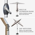 thumbnail image 6 of TOTAL 9.68'×6.4’Patio Umbrella Outdoor Market Umbrella with Aluminum Pole, UV Resistant Canopy, Wind Vent, Tilt & Crank System, Perfect for Patio, Garden, Deck, Pool, Outdoor Dining, Gray, 6 of 8