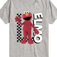 thumbnail image 3 of Sesame Street - Elmo With Checkered Pattern - Toddler and Youth Short Sleeve Graphic T-Shirt, 3 of 5