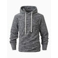 thumbnail image 4 of Athletic Long Sleeve Hoodie Men Fashion Workout Gym Pullover Hooded Shirt Button Muscle Fit Sweatshirt Lightweight Hip Hop Running Boxing Hiking Sport Hoodys Shirts Dark Gray XXL, 4 of 6