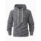 thumbnail image 5 of Dolkfu sudaderas de forro polar para hombres, sudadera sólida con cordón, casual, suelta, camisetas de pullover para hombres S, 5 of 9