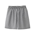 thumbnail image 2 of Bbyeadc Women's Linen shorts Straight Leg Bottoms Elastic Waist Lightweight Shorts Fashion Jogging Mid Waist Bermuda,Dark Gray(L), 2 of 3