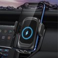thumbnail image 1 of Cargador inalámbrico para coche, fácil de usar, carga inalámbrica MÁX. 15 W + soporte de ventilación para smartphones., 1 of 8