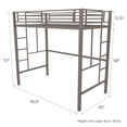 Your Zone Brittain Twin Metal Loft Bed, Silver - image 8 of 20