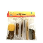 Kemper Tools 8-Piece Pottery Tool Kit, Hardwood Handles