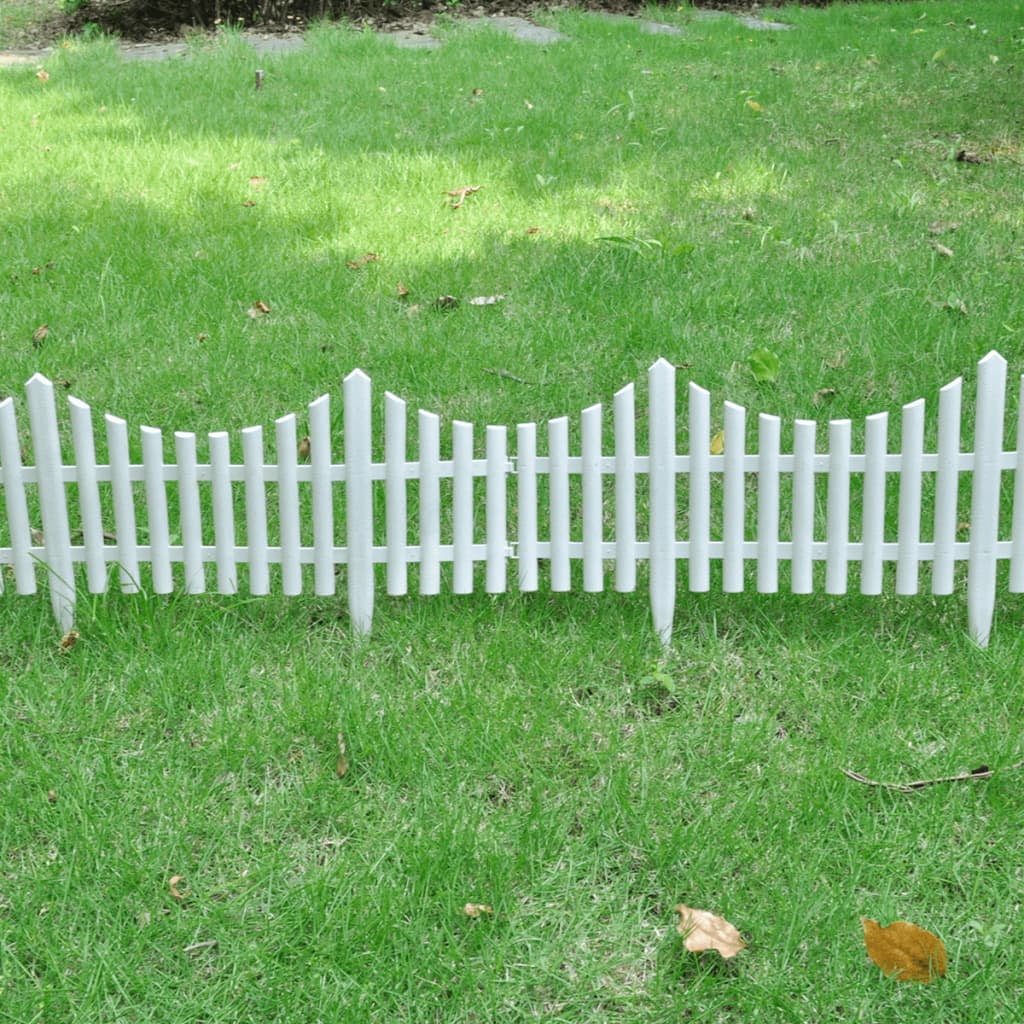 vidaXL Garden Edging 17 Pcs Decorative Lawn Garden Fence Edging Border PP