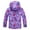 Purple, variant on kamemir Girls Rain Jacket Lightweight Waterproof Hooded Cotton Lined Raincoat Windbreaker for Kids Size 4-12 Years(Purple,M)
