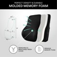 thumbnail image 2 of ObusForme Lumbar Support Memory Foam Back Rest with Dual Adjustable Straps – Ergonomic Cushion for Office Chair, Home Seating, Gaming Chair Removeable Washable Cover, 2 of 7