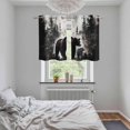 thumbnail image 5 of Rustic Black Bear Kitchen Curtains Small Short 39 Inch Length, Country Cabin Forest Wildlife Grommet Top Bedroom Living Room Curtains, Light Filtering Cafe Curtain Drapes 2 Panels Set 55''x39'', 5 of 9