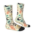 thumbnail image 3 of Uemuo Rockets Pattern Women's Crew Socks, Soft Durable Breathable Moisture-Wicking with Odor Control Cotton socks, 3 of 9