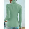 thumbnail image 3 of Suéter de Dama Cuello Tortuga Acanalado Stretch: Elegancia y Comodidad UNITALLA, 3 of 5