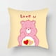 thumbnail image 3 of MINISO - Almohada para siesta de estudiante con diseño de oso cariñoso arcoíris, para sofá, sala de estar, respaldo, mesita de noche, funda de almohada con dibujos animados de oso cariñoso, bonito reg, 3 of 5