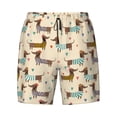 thumbnail image 4 of Lsque Mens Swim Trunks Dachshund Dog Pattern - Bathing Suit Compression Liner - Beach Swim Shorts Swimwear - (S-3XL) - Stretch Quick Dry -3X-Large, 4 of 9