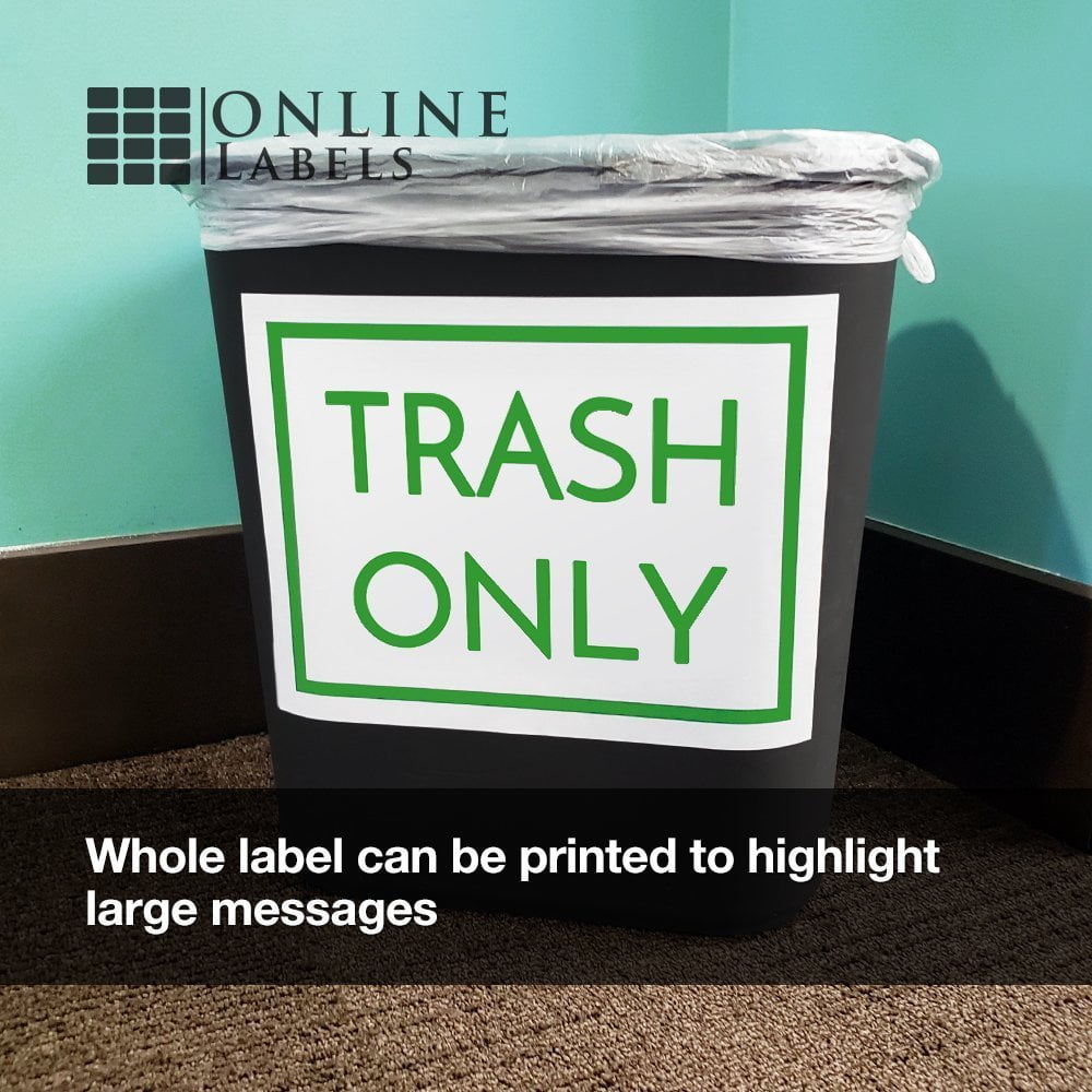 Removable Full Sheet Labels - 8.5 x 11 - Inkjet/Laser Printers - Vertical Back Slit for Easy Peeling - Online Labels (1000 Sheet Pack)