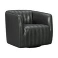 thumbnail image 2 of Aries Leather 45- Degree Return Swivel Barrel Chair, 2 of 7