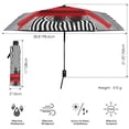 thumbnail image 3 of FORMRS Travel Umbrella Folding Auto Open Close Windproof Rain UV Protection, Red Boat, 3 of 8