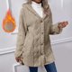 thumbnail image 1 of Chaquetas y abrigos casuales con capucha de manga larga para mujer, chaqueta cálida de invierno con capucha de manga larga, chaqueta de felpa con botones de color liso, blusa para mujer, 1 of 9