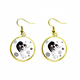 thumbnail image 1 of Animal Cartoon Cute gato delgado Ear Dangle Golden Drop Earring Jewelry Mujer Unbranded M, 1 of 3