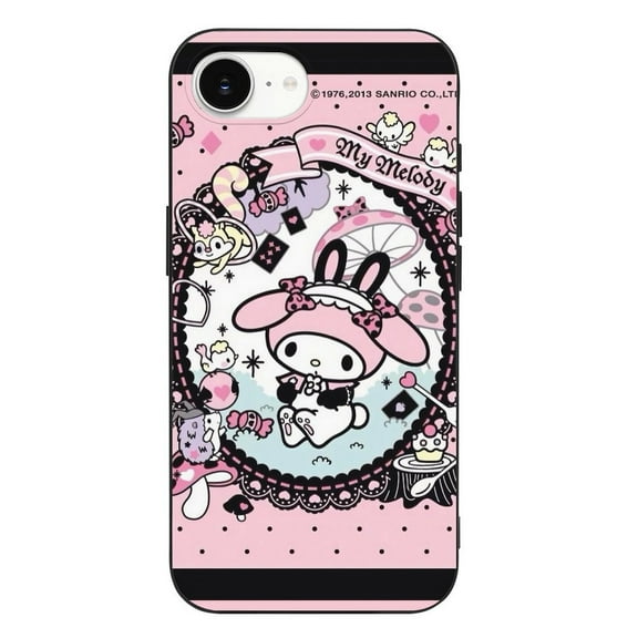 Sanrio-My Melody Compatible with iPhone 16 E Case Full Covered Soft Slim Rugged TPU Phone Case Shockproof Non-Slip Anti-Fingerprint Basic Cases Protection