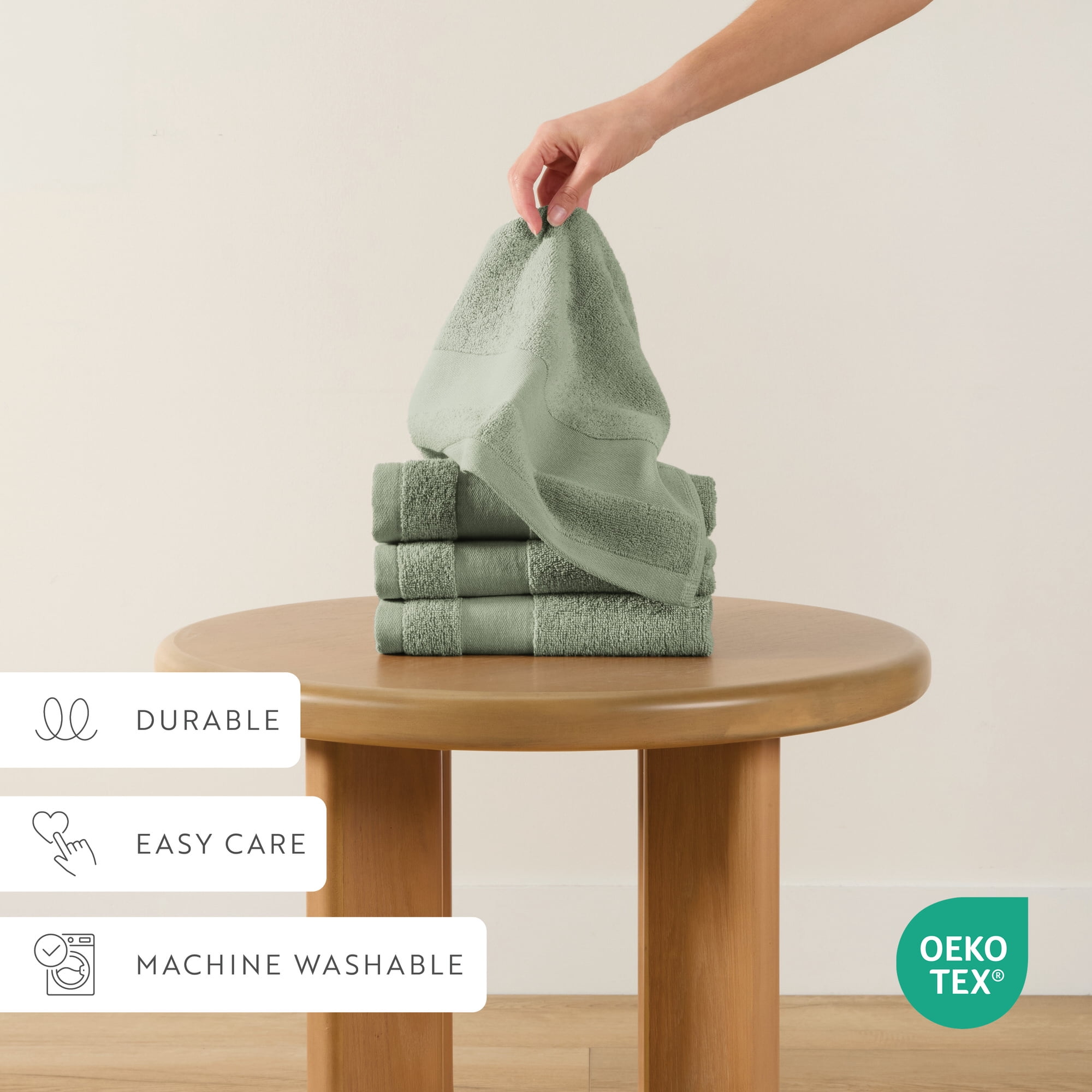 Noble Linens 4 pack Cotton Hand Towels