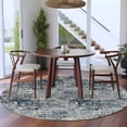 thumbnail image 4 of Navy Blue Grey Round Living Room Rugs 5 ft, Abstract Modern Boho Mottled Vintage Washable Area Rug with Non-Slip Sturdy Edge Binding Round Carpet for Entryway Kitchen Bedroom Bathroom, 4 of 9