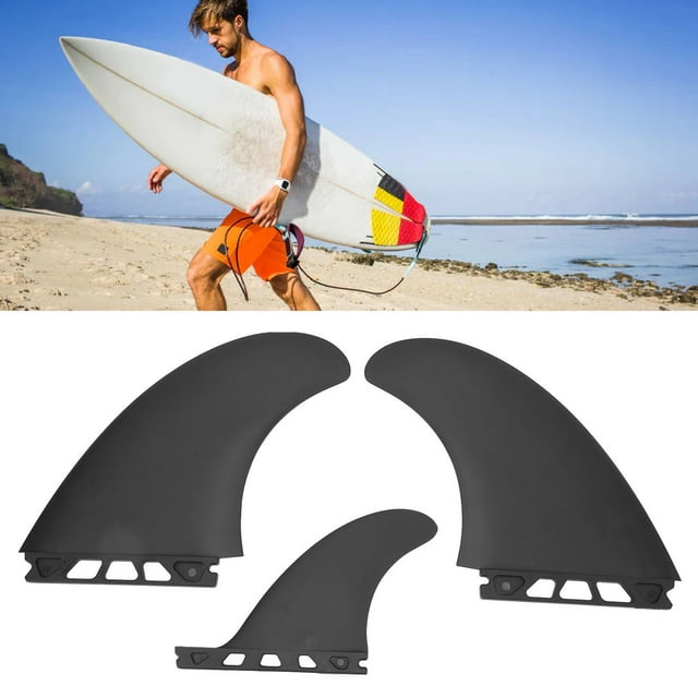 Surf Fin, Easy Installation Environmentally Friendly Surfboard Fin Set PVC Lightweight 3PCS for Longboards