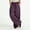 504_Purple, variant on Lounge Pants Women Elastic Waist Contrast Decor Wide Leg Cropped Baggy Pants,Yellow S
