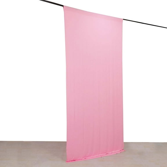 Efavormart Pink 4-Way Stretch Spandex Drapery Panel with Rod Pockets, Photography Backdrop Curtain - 5ftx10ft