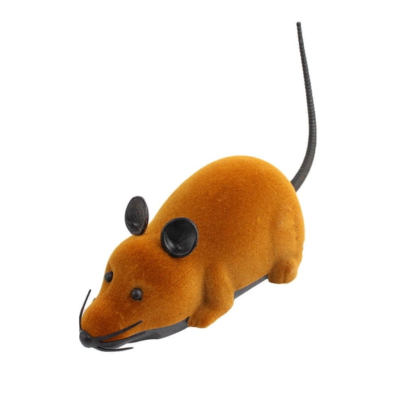 BOKYAN Wireless Remote‑Controlled RC Rat Mouse Toy – Portable, Realistic, Dual‑Way Plant‑Based Remote Control (Brown Body, Black Ears)