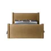Meridian Furniture Elias Saddle Velvet King Bed