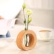 thumbnail image 3 of Soporte de tubo de ensayo hidropónico de madera para plantas de interior - Maceta de vidrio decorativa moderna, 3 of 5