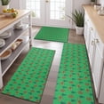 thumbnail image 2 of Green Bigfoot and Campfire Pattern Kitchen Rugs Sets Of 3,Kitchen Runner Rugs Non Skid Washable,Decorative Kitchen Floor Mats for Kitchen,Sink,Laundry,17"x30"+ 17"x47" + 17"x59", 2 of 6
