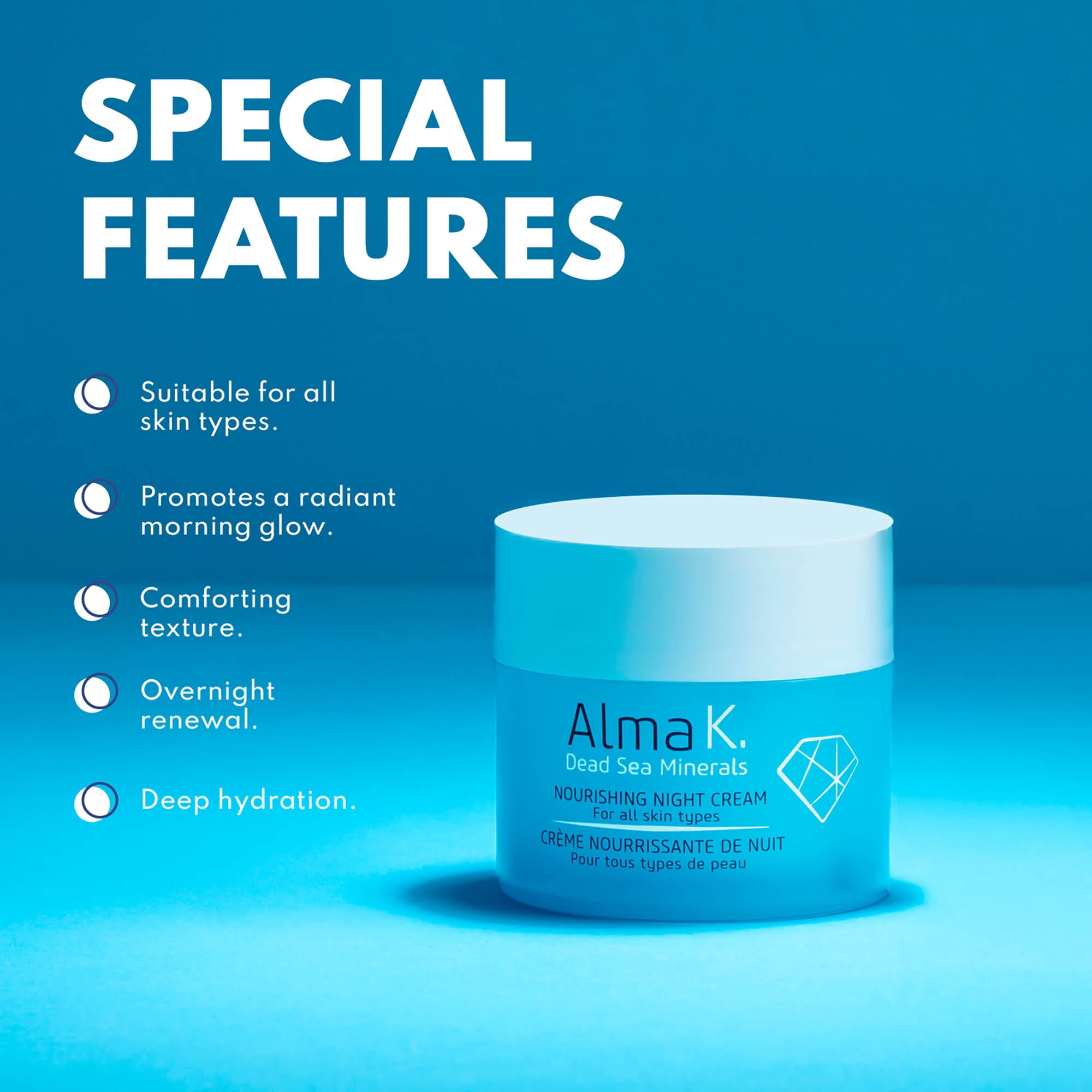 Alma K Nourishing Night Cream, Face Cream for Women, 1.7 oz