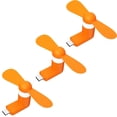 thumbnail image 1 of Mini Ventilador USB-C VentDepot 3Pzas Naranja 5W Silicón+Plástico, 1 of 1