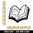 thumbnail image 2 of Open Book Self-Inking Rubber Stamp Ink Stamper - Blue Ink - Large 1-1/2 Inch, 2 of 7